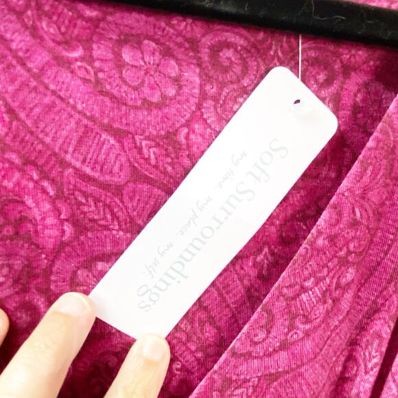 Soft Surroundings Hyannis Maxi Dress NWT Ruched Side Wrap Multi Women's Small - Picture 9 of 12